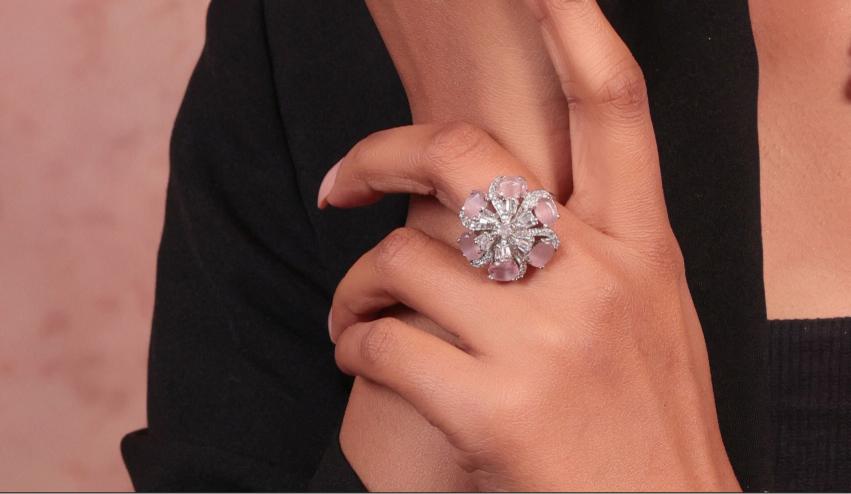 Blush Bloom Adjustable Ring