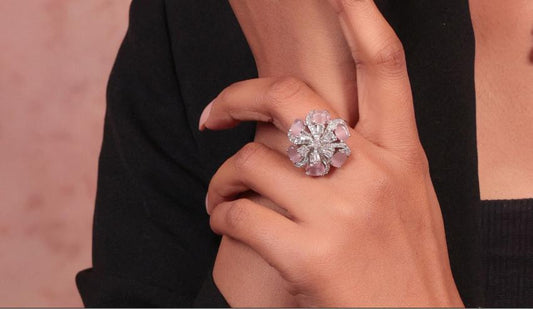 Blush Bloom Adjustable Ring