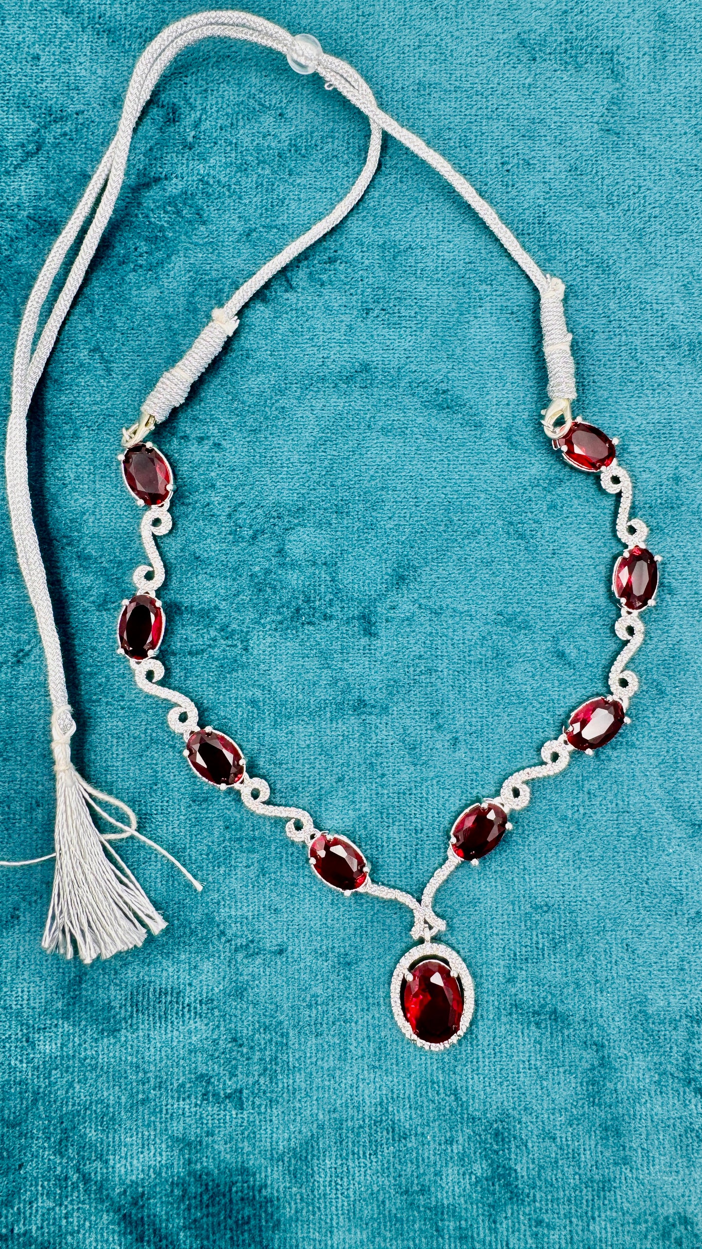 Royal Scarlet Ruby Necklace Set