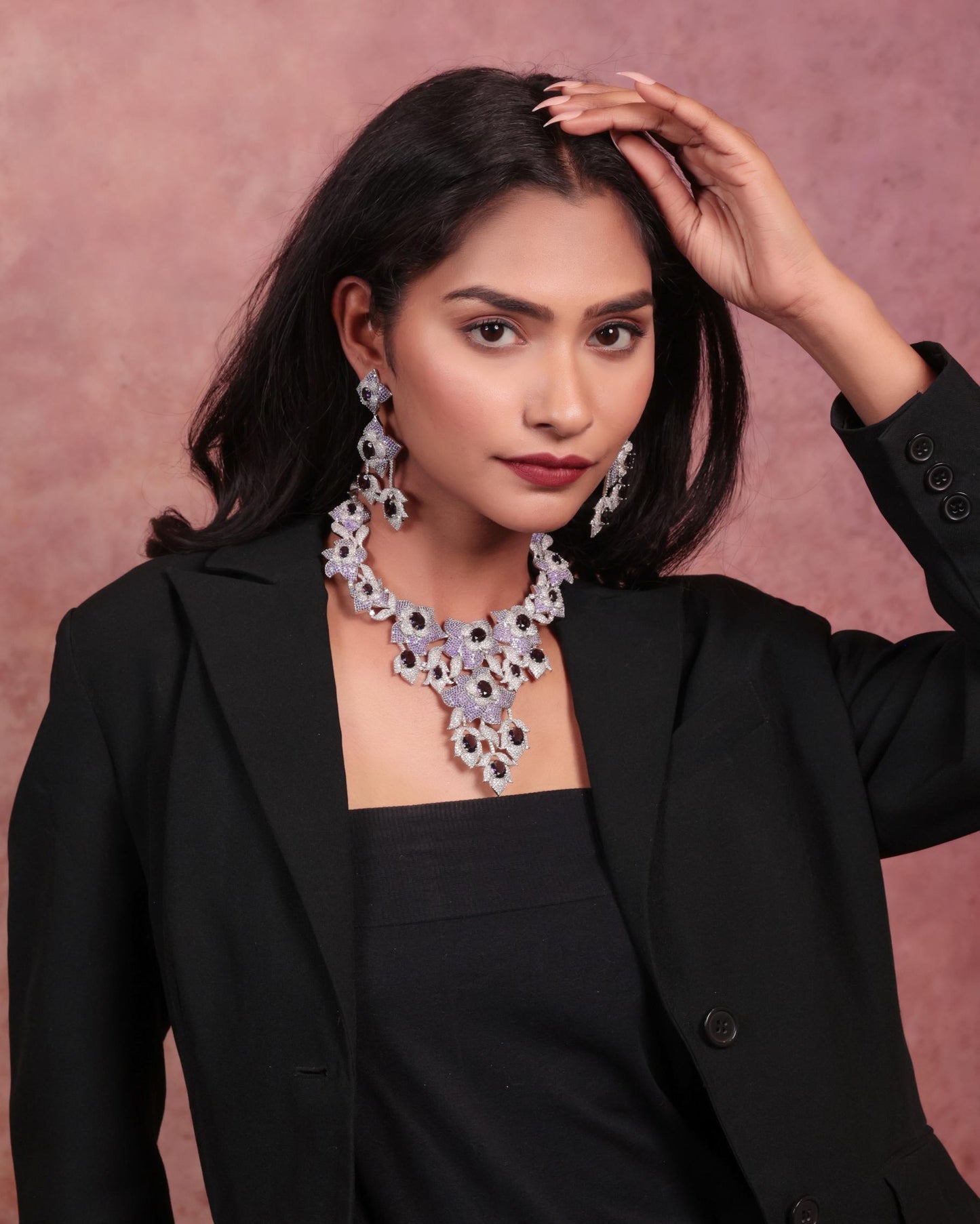 Exquisite Italian-Style Floral Necklace Set