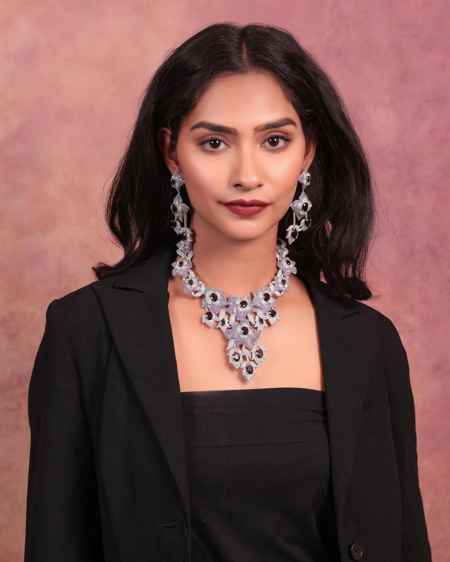 Exquisite Italian-Style Floral Necklace Set