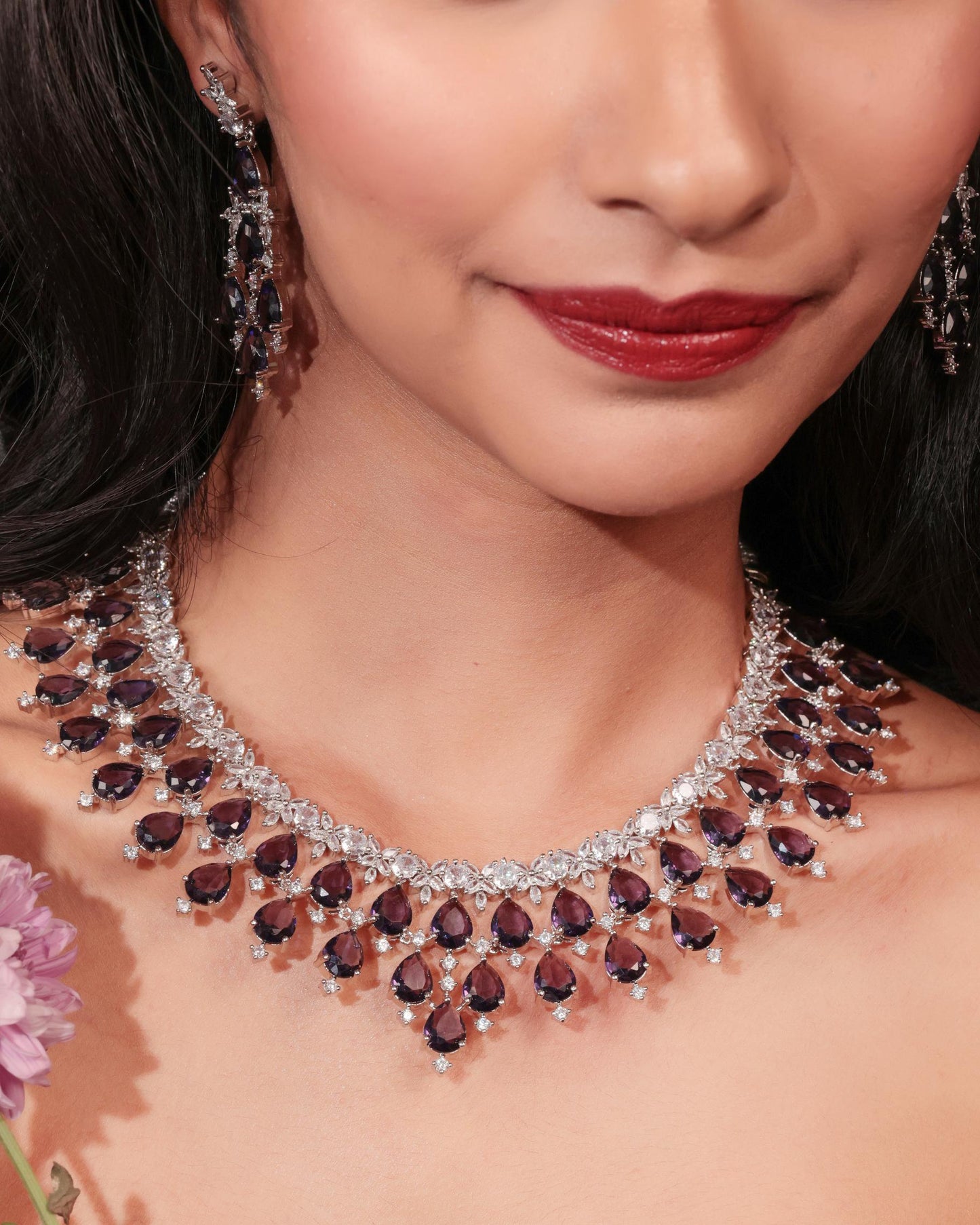 Exquisite American Diamond Necklace Set