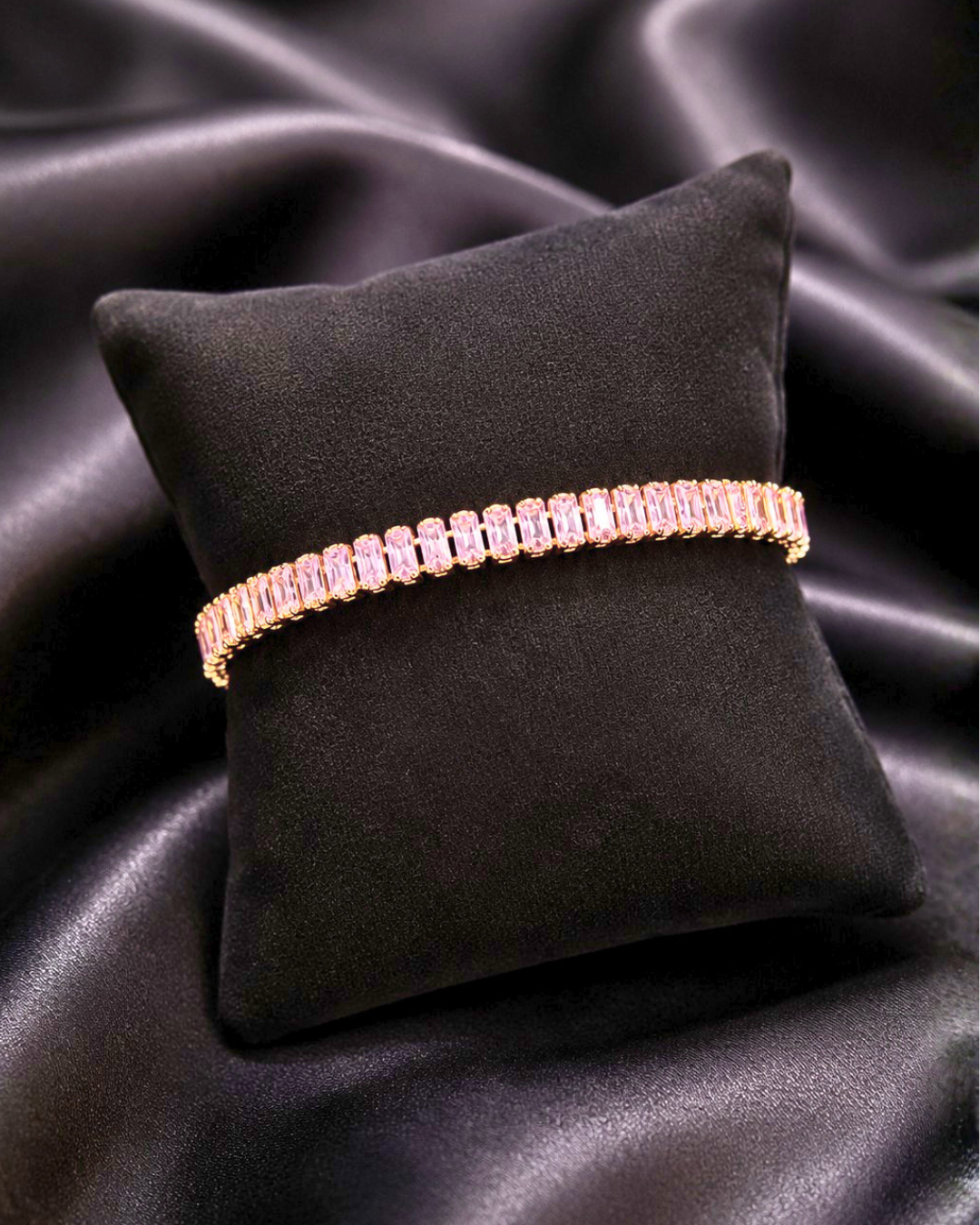Baby Pink American Diamond Anti-Tarnish Bracelet