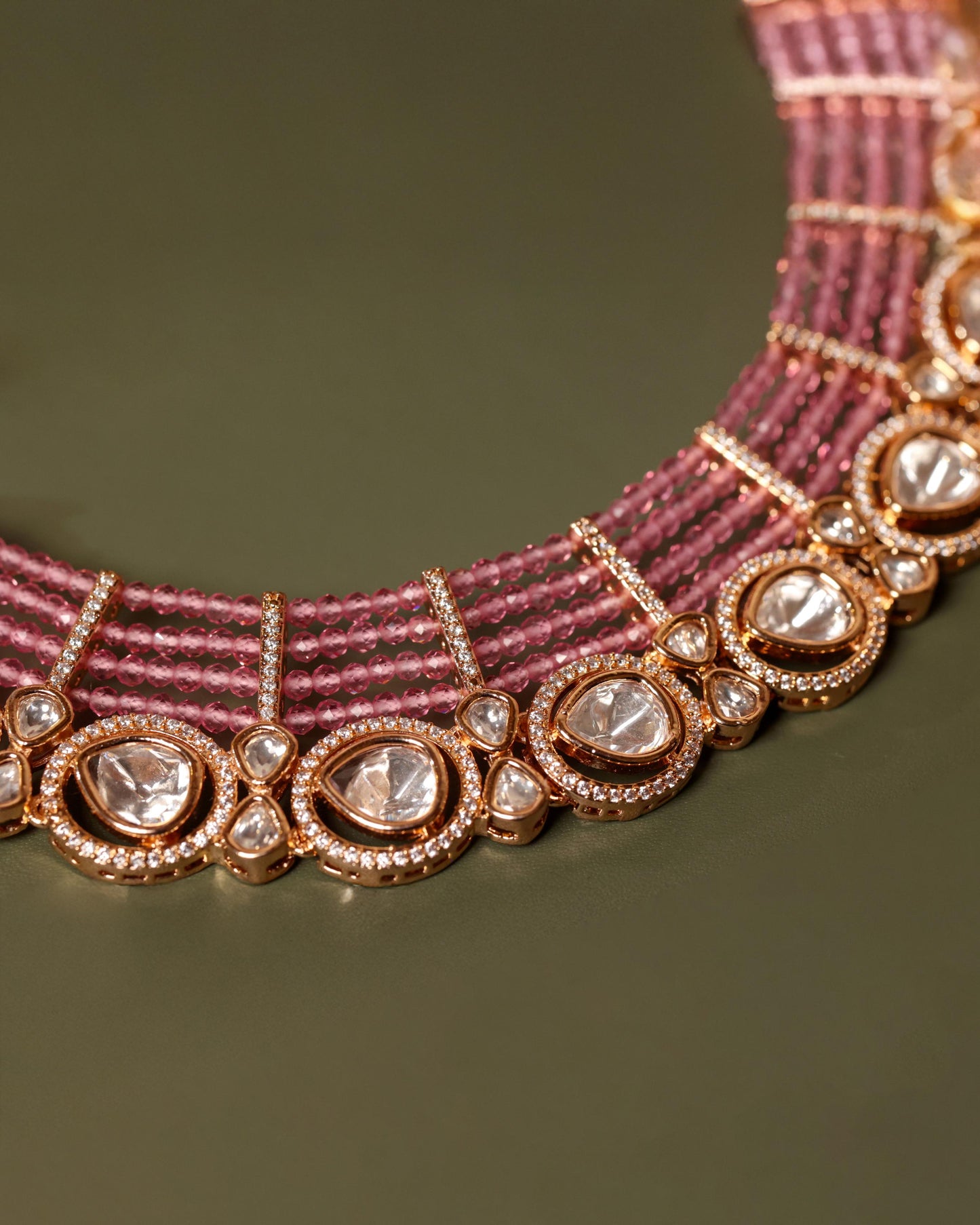 Exquisite Kundan & Moissanite Necklace Set