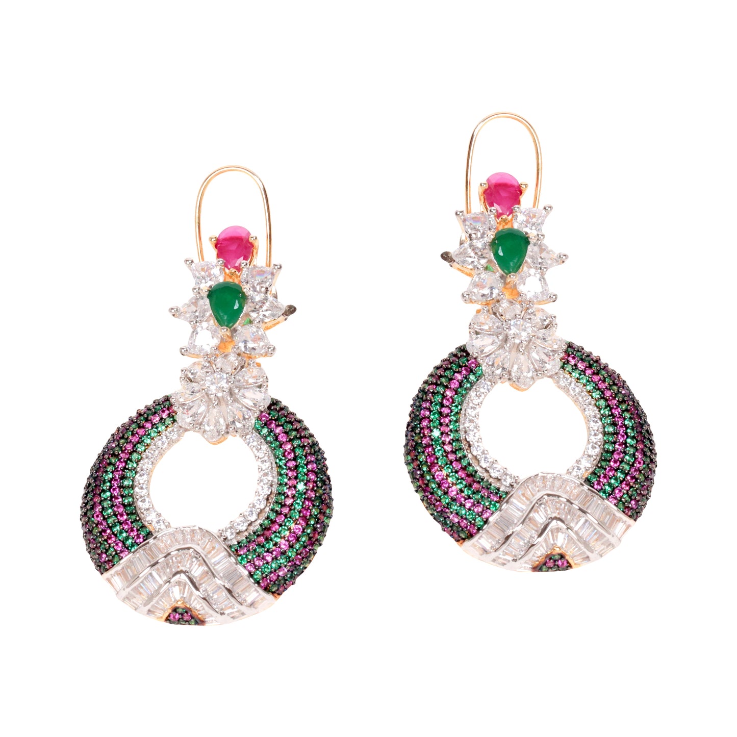 Exquisite Italian Multicolor Statement Earrings