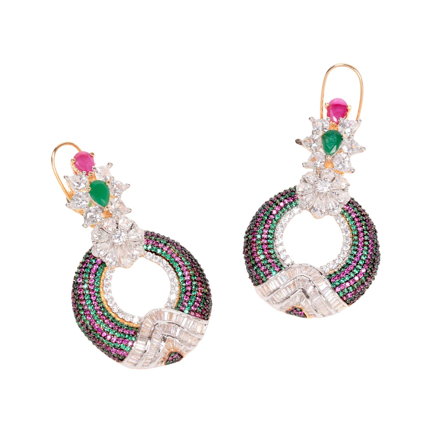 Exquisite Italian Multicolor Statement Earrings