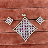 Majestic Ruby & Diamond Pendant Set