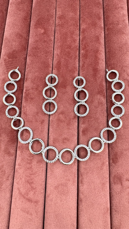 Eternal Elegance Diamond Circle Necklace Set
