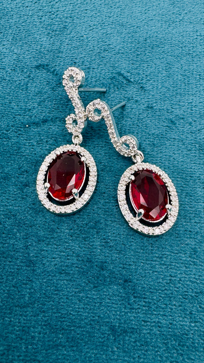 Royal Scarlet Ruby Necklace Set