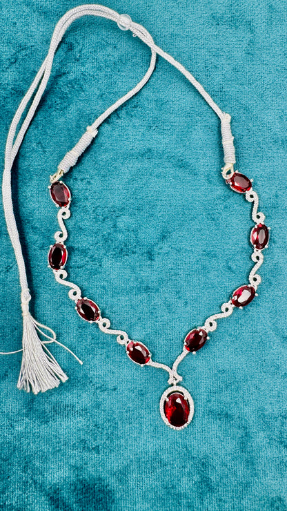Royal Scarlet Ruby Necklace Set