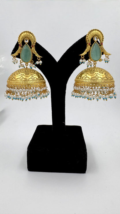 Timeless Grace Jhumka Earrings ✨💛