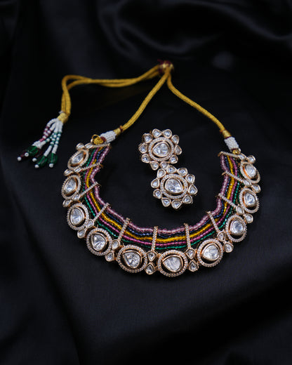 Exquisite Kundan & Moissanite Necklace Set ✨💎