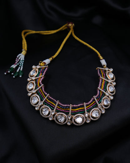 Exquisite Kundan & Moissanite Necklace Set ✨💎