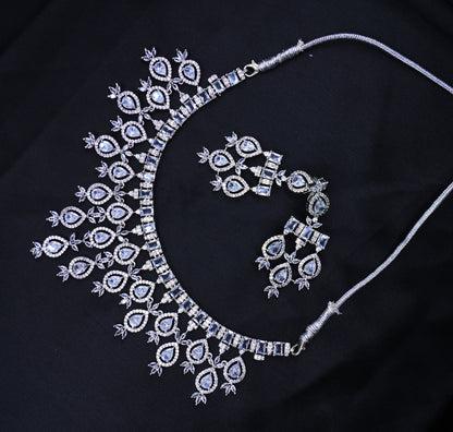 AD Dropping Necklace – A Symphony of Sparkle & Elegance 💎💜💚