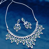 AD Dropping Necklace – A Symphony of Sparkle & Elegance 💎💜💚