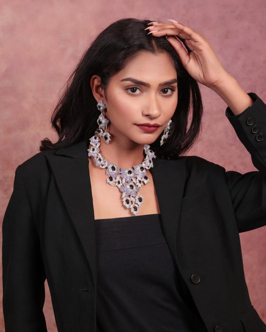 Exquisite Italian-Style Floral Necklace Set