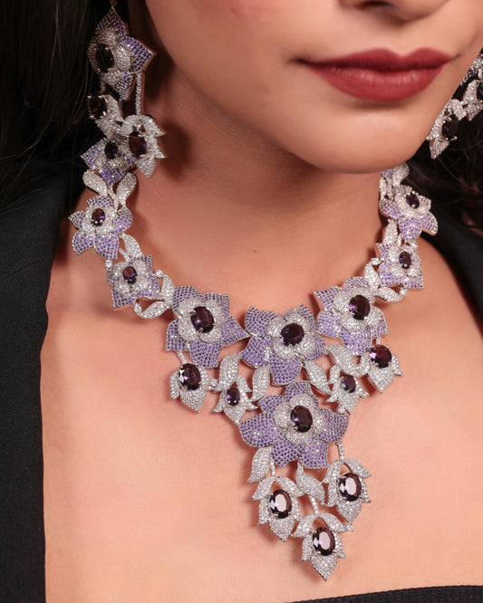 Exquisite Italian-Style Floral Necklace Set