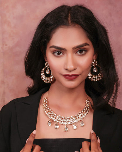 Exquisite Kundan & Polki Necklace Set