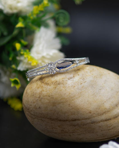 Elegant AD Bracelet with Purple Stone