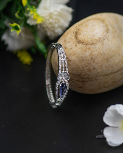 Elegant AD Bracelet with Purple Stone