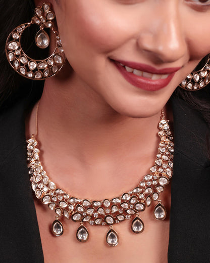 Exquisite Kundan & Polki Necklace Set