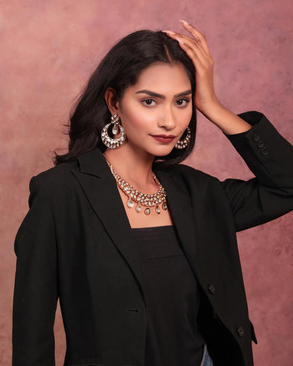 Exquisite Kundan & Polki Necklace Set