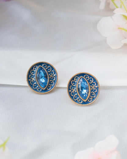 Blue Evil Eye Studs