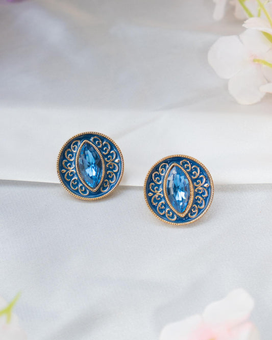 Blue Evil Eye Studs