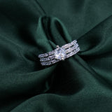 Elegant Solitaire AD Ring with Delicate Stone Accents