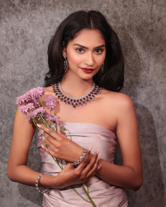 Exquisite American Diamond Necklace Set