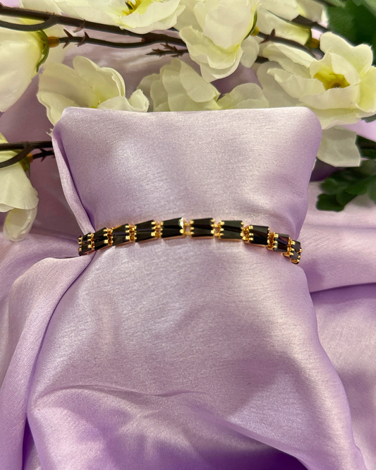 Square Shaped Black Anti-Tarnish Bracelet