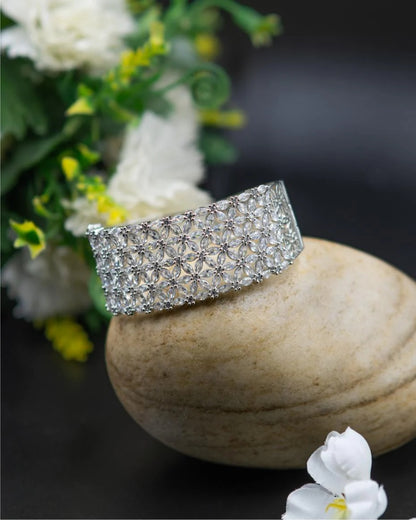 Symmetrical Floral Design AD Bracelet