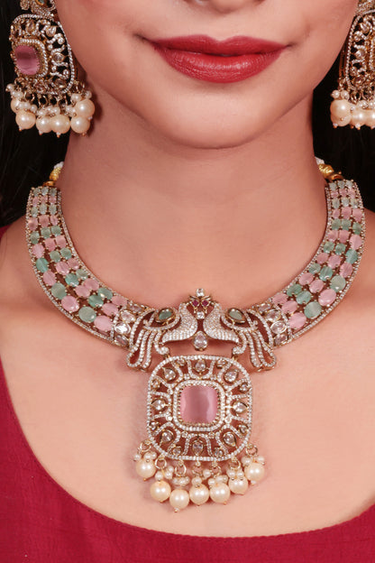 Moissanite Polki Necklace – A Regal Statement of Elegance