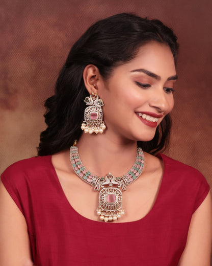 Moissanite Polki Necklace – A Regal Statement of Elegance