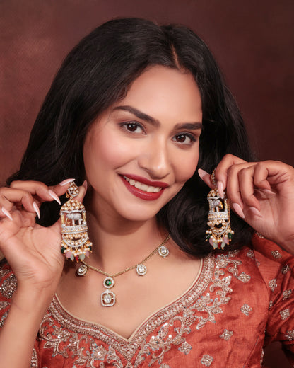 Elephant Motif Jhumka Earrings – A Majestic Blend of Tradition & Elegance