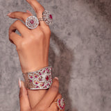 Exquisite AD & Ruby Statement Ring – A Touch of Royalty