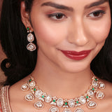 Exquisite Kundan & Moissanite Necklace Set – A Timeless Masterpiece