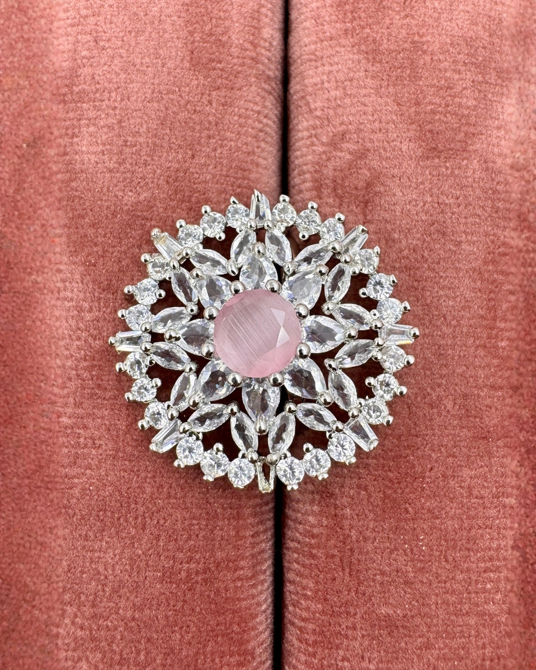 Ethereal Bloom Statement Adjustable Rings
