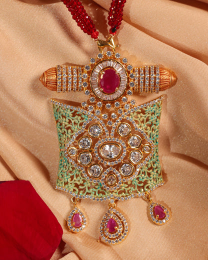 Exquisite Moissanite & Meenakari Necklace Set – A Regal Marvel!