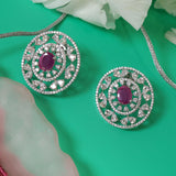 Elegant Ruby Beaded Choker Set – A Timeless Statement Piece