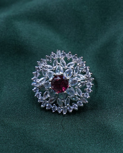 Ethereal Bloom Statement Adjustable Rings