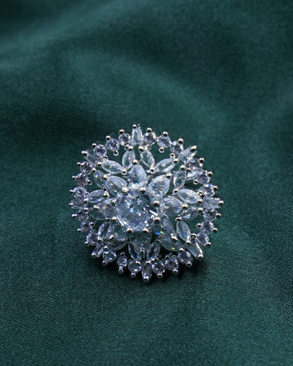 Ethereal Bloom Statement Adjustable Rings