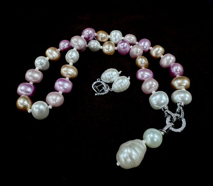 Timeless Pearl Radiance – Baroque Pearl Necklace Set