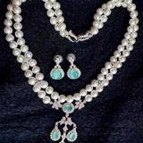 Majestic Aqua & Pearl Statement Set