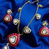 Royal Kundan Moissanite Necklace Set