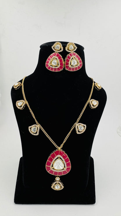 Royal Kundan Moissanite Necklace Set