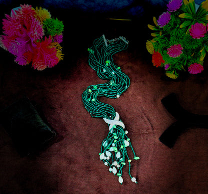 Emerald Cascade Statement Necklace