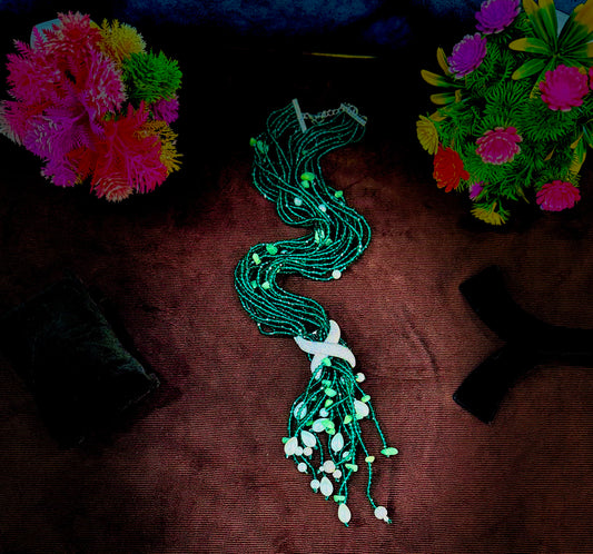 Emerald Cascade Statement Necklace