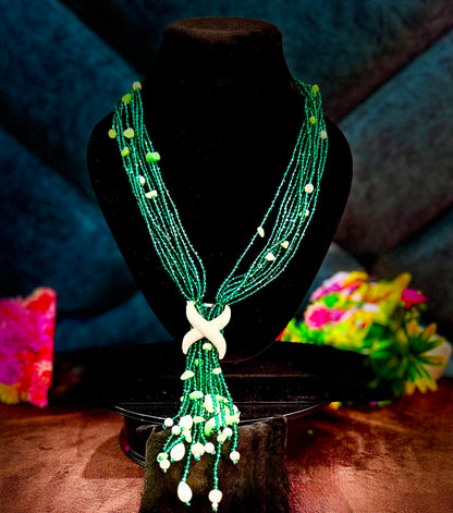 Emerald Cascade Statement Necklace