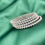 Dazzling American Diamond Bangle Set of Four - Size - 26